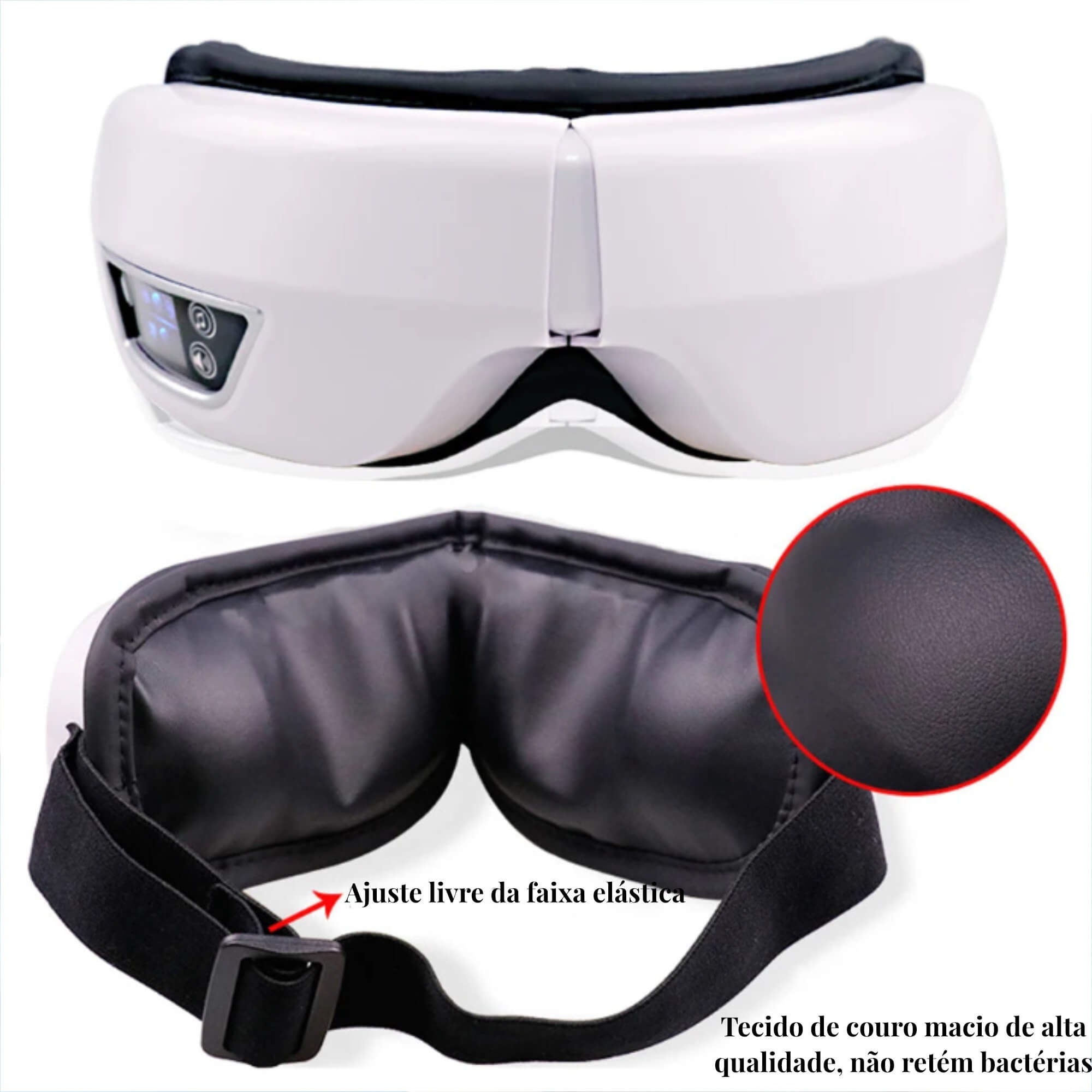 Oculaire 6D: Massageador Ocular Inteligente com Relaxamento Bluetooth.