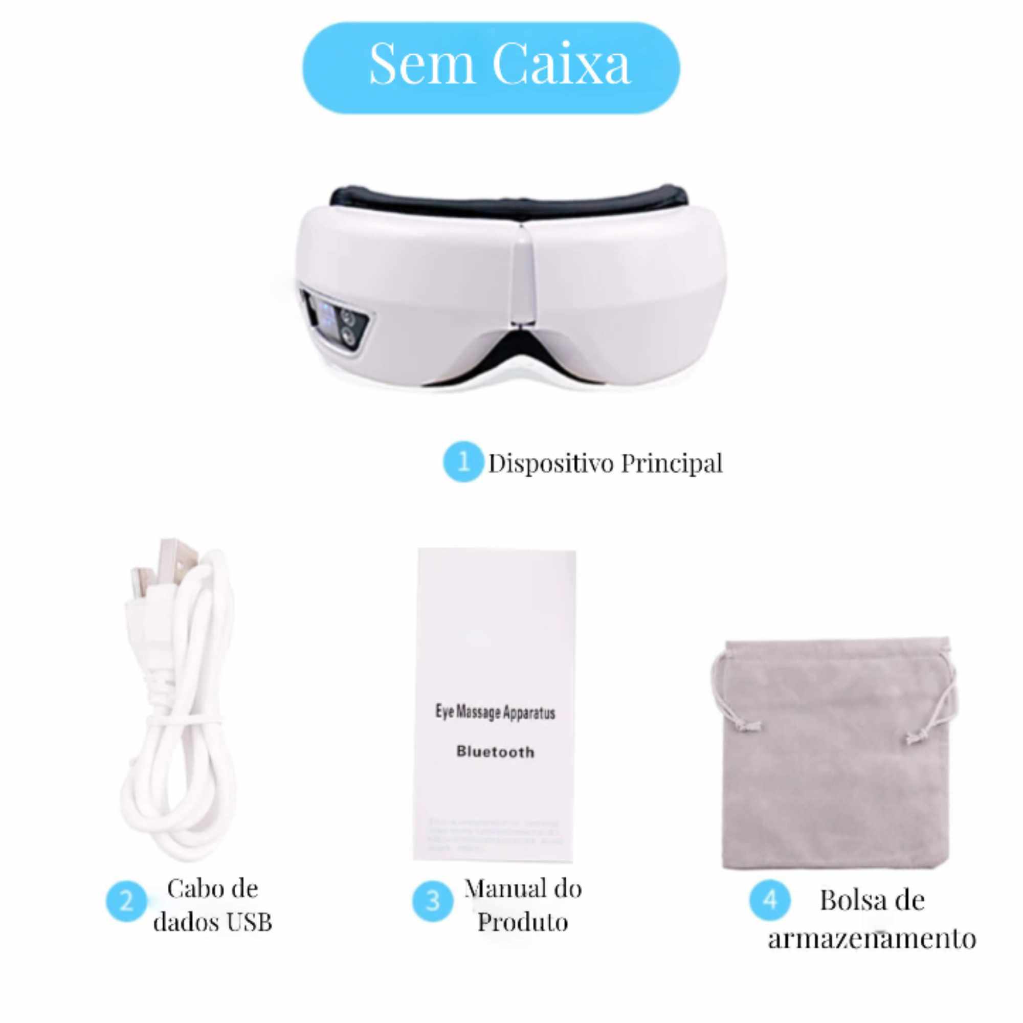 Oculaire 6D: Massageador Ocular Inteligente com Relaxamento Bluetooth.